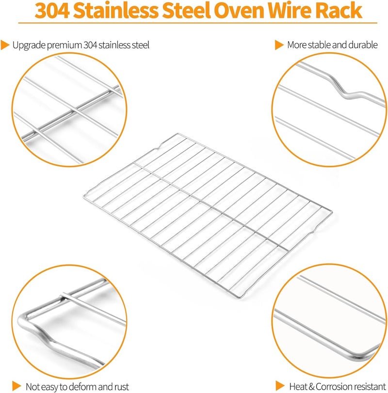 atgestore Upgraded WB48X20249 Oven Rack Replacement Parts for GE Stove Oven Parts, 23.7" x 16" Rack-flat for GE Range Oven Parts 304 Stainless Steel Oven Wire Rack Hotpoint Stove Parts Oven Rack 1 Pcs - Image 3